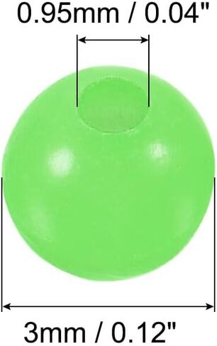 PATIKIL Luminous Fishing Beads, Plastic Glow Fishing Bait Eggs Rig Bead Tackle Tool in Saudi Arabia