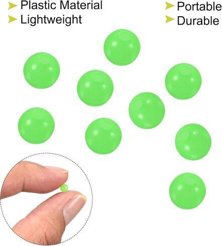 PATIKIL Luminous Fishing Beads, Plastic Glow Fishing Bait Eggs Rig Bead Tackle Tool in Saudi Arabia