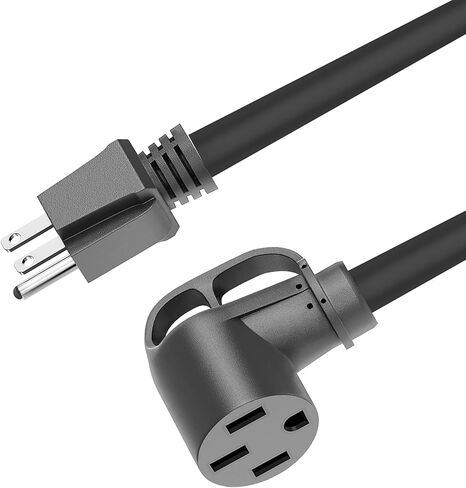 سلك محول شاحن EV، سلك محول طاقة عالي التحمل 12AWG NEMA 5-15P إلى 14-50 EV، قابس منزلي 1 قدم 16 أمبير إلى محول شفرة 14-50 T لشحن المركبات الكهربائية in Kuwait