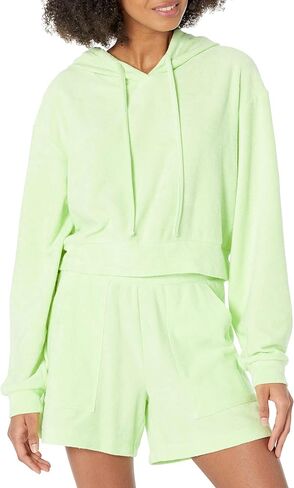 The Drop Women's Georgia Towel Terry Cropped Hoodie in Saudi Arabia