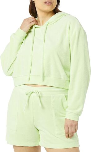 The Drop Women's Georgia Towel Terry Cropped Hoodie in Saudi Arabia