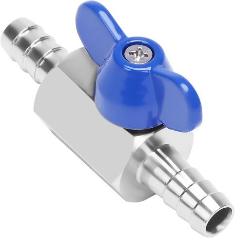 DERNORD 5/8" Hose Barb Ball Valve SS304 Mini Shut Off Ball Valve for Water Gas Fuel Drip Irrigation and Aquariums (Pack of 1) in Saudi Arabia