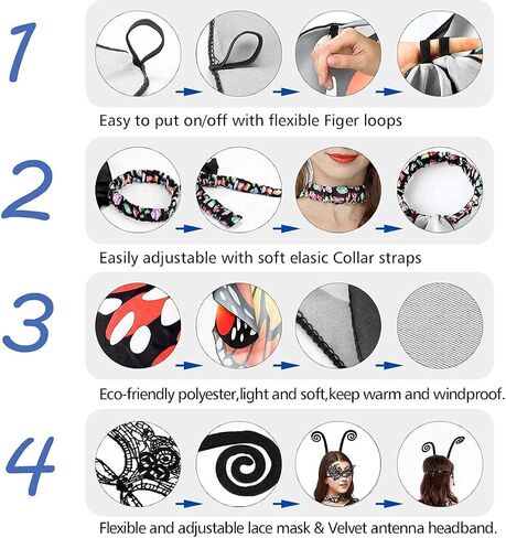 DawnHope Butterfly Wings for Women, Halloween Costume Adults Fairy Wings Ladies Cape with Mask and Antenna Headband in Saudi Arabia