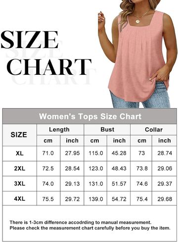 HDLTE Plus Size Square Neck Tank Tops for Women Summer Sleeveless Tops Casual Loose Henley Shirts in Saudi Arabia