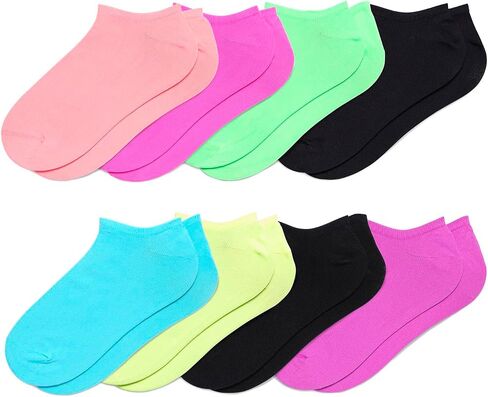 HUE Women's No Show Sport Socks, 8 Pair Pack in Saudi Arabia