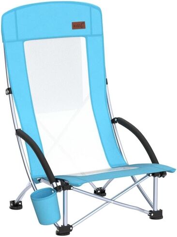 Nice C High Back Beach Chair, Sling Sand River Lake Chair (2 Pack Blue) in Kuwait