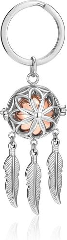 Cremation Jewelry Dream Catcher Urn Keychain for Ashes Women Feather Urn Locket for Ash Holder Keepsake Urn Keychain in Saudi Arabia