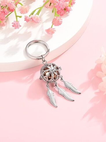 Cremation Jewelry Dream Catcher Urn Keychain for Ashes Women Feather Urn Locket for Ash Holder Keepsake Urn Keychain in Saudi Arabia