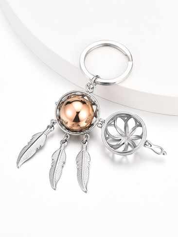 Cremation Jewelry Dream Catcher Urn Keychain for Ashes Women Feather Urn Locket for Ash Holder Keepsake Urn Keychain in Saudi Arabia