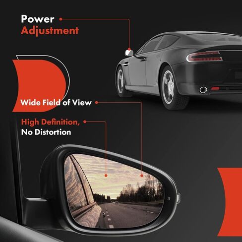 A-Premium Driver Side Manual Door Mirror - Compatible with Chevy Silverado 1500 2500 3500 07-13 & GMC Sierra 1500 2500 3500 - Non-Heated Manual Folding Outside Rear View Mirror in Saudi Arabia