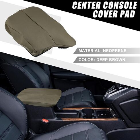 Car Center Console Seat Armrest Cover Interior Protective Lid Storage Covers Trim for Honda Accord 2013-2017 Black in Saudi Arabia