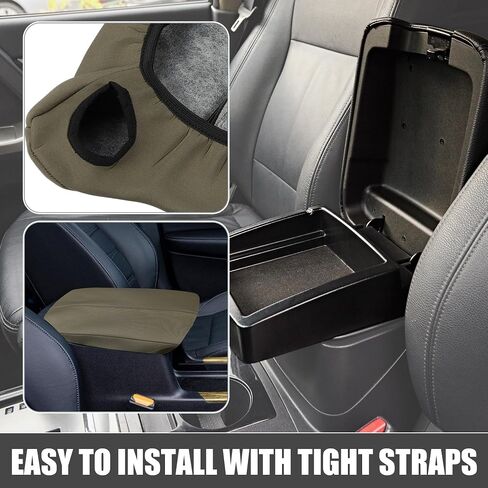 Car Center Console Seat Armrest Cover Interior Protective Lid Storage Covers Trim for Honda Accord 2013-2017 Black in Saudi Arabia