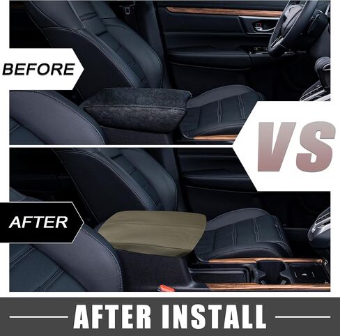 Car Center Console Seat Armrest Cover Interior Protective Lid Storage Covers Trim for Honda Accord 2013-2017 Black in Saudi Arabia
