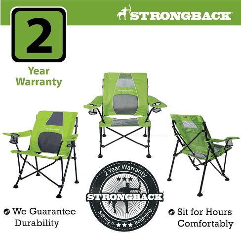 STRONGBACK Camping Chair Guru 3.0 Heavy Duty Camping Chairs with Lumbar Support, Backpack Folding Camp Chair, Navy in Saudi Arabia