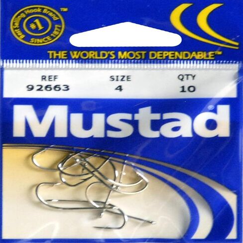Mustad Classic Special Long Shank Beak Baitholder Hook with 2 Baitholder Barbs, Forged and Reversed Point (Pack of 10) in Saudi Arabia
