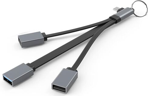 Visixa® USB Adapter - 3-in-1 USB C Adapter to USB - USB C to USB 3.0 and 2 x USB 2.0 - Cable Otg Adapter USB C - USB C to USB Adapter - For iPad MacBook Dell Samsung Galaxy Huawei in Saudi Arabia