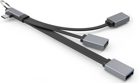 Visixa® USB Adapter - 3-in-1 USB C Adapter to USB - USB C to USB 3.0 and 2 x USB 2.0 - Cable Otg Adapter USB C - USB C to USB Adapter - For iPad MacBook Dell Samsung Galaxy Huawei in Saudi Arabia