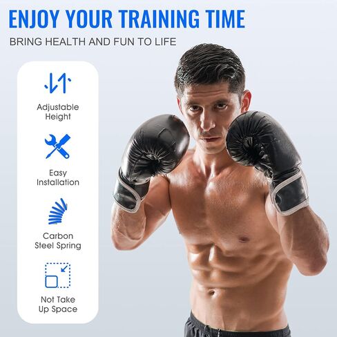 Reflex Speed Bag Thick Base Punching Bag Free Standing Boxing Bag with Adjustable Height & Reinforced Spring Strong Durable Relief Stress Ball for Boxer Fitness Person in Saudi Arabia
