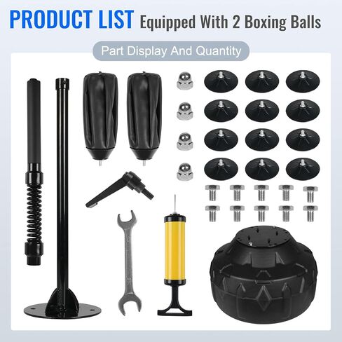 Reflex Speed Bag Thick Base Punching Bag Free Standing Boxing Bag with Adjustable Height & Reinforced Spring Strong Durable Relief Stress Ball for Boxer Fitness Person in Saudi Arabia