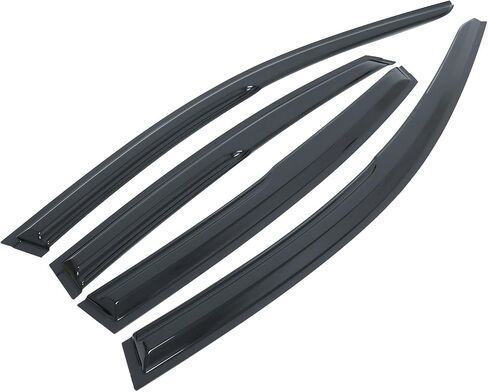 MotorFansClub 4PCS Window Visor Vent Fit for Nissan Altima Sedan 2013 2014 2015 Window Deflectors Sun Rain Guard All Black Color in Saudi Arabia