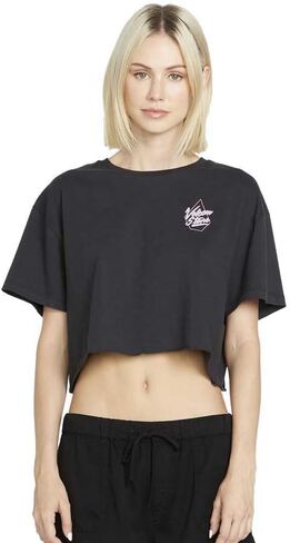Volcom Women's Just a Trim Short Sleeve Crop Tee in Saudi Arabia