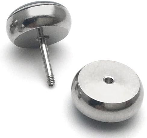 10MM أسود أزرق الخماسي ستار الصلب جولة أقراط الرجال النساء، الغشاش وهمية الأذن المقابس مقاييس in Saudi Arabia