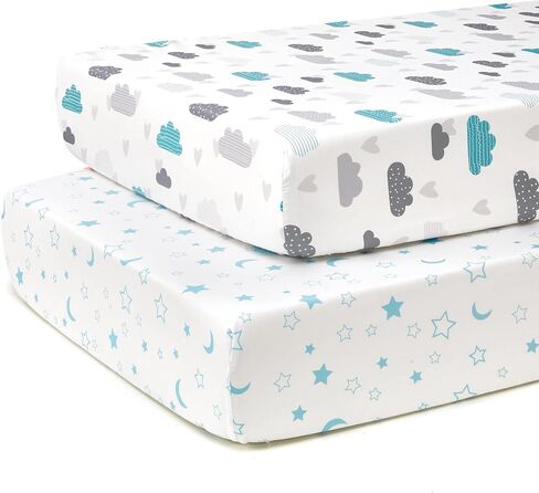 Baby Crib Sheets for Boys Girls, Super Soft Toddler Bed Sheets, 2 Pack Sheets for Standard Crib Mattress 28x52in, Brilliant Little Flowers in Saudi Arabia