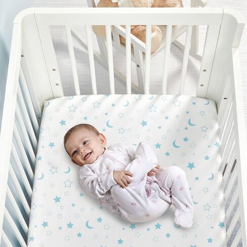 Baby Crib Sheets for Boys Girls, Super Soft Toddler Bed Sheets, 2 Pack Sheets for Standard Crib Mattress 28x52in, Brilliant Little Flowers in Saudi Arabia