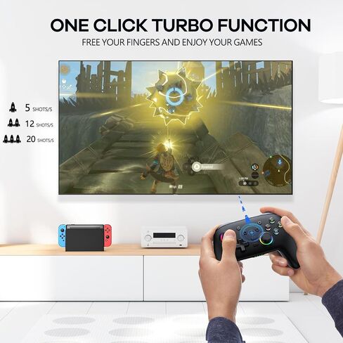 AROEVEIB Switch Controllers, Switch Pro Controller Support Dual Vibration/Motion Control/6-Axis Gyro, Compatible with Nintendo Switch/Switch Lite/OLED in Saudi Arabia