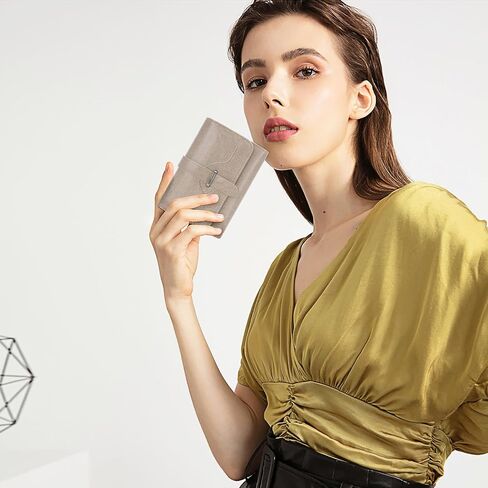 HKCLUF Small Wallets for Women RFID Blocking Wallets Bifold Leather Wallets Ladies Card Holder Zip Coin Purse With ID Window(darkblue) in Saudi Arabia
