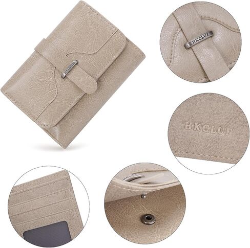 HKCLUF Small Wallets for Women RFID Blocking Wallets Bifold Leather Wallets Ladies Card Holder Zip Coin Purse With ID Window(darkblue) in Saudi Arabia