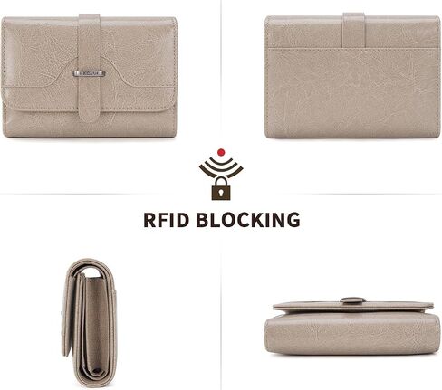 HKCLUF Small Wallets for Women RFID Blocking Wallets Bifold Leather Wallets Ladies Card Holder Zip Coin Purse With ID Window(darkblue) in Saudi Arabia