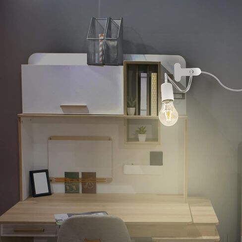 Clip Desk Lamp Socket,2 Pack Flexible Desk Light Socket,Gooseneck Clip on Light,Flexible Lamp with Clamp,Adjustable Light Stand Clamp Lamp,Night Light,Reading Book Light in Saudi Arabia
