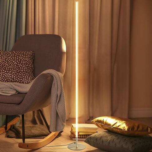 JONATHAN Y JYL7007A Iris 59.5" Integrated Dimmable LED Floor Lamp Modern Standing Lamp Contemporary for Bedrooms, Living Room, Office, Reading, Chrome in Saudi Arabia