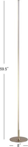 JONATHAN Y JYL7007A Iris 59.5" Integrated Dimmable LED Floor Lamp Modern Standing Lamp Contemporary for Bedrooms, Living Room, Office, Reading, Chrome in Saudi Arabia