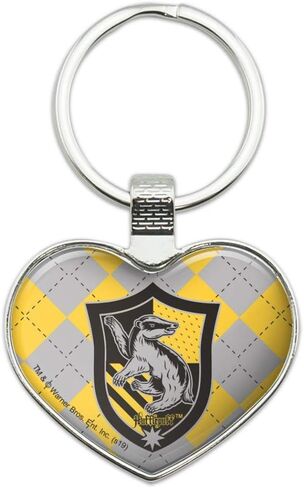 GRAPHICS & MORE Harry Potter Hufflepuff Plaid Sigil Keychain Heart Love Metal Key Chain Ring in Saudi Arabia