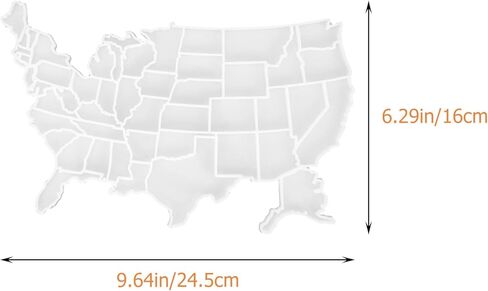 Abaodam الولايات المتحدة الأمريكية قالب السيليكون خريطة الولايات المتحدة علبة الثلج علبة المصاصة الولايات المتحدة الأمريكية لتقوم بها بنفسك قالب الخبز لعيد الميلاد يوم الاستقلال يوم الانتخابات in Kuwait