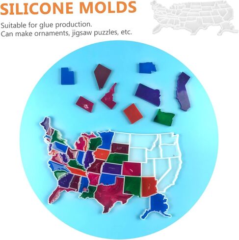 Abaodam الولايات المتحدة الأمريكية قالب السيليكون خريطة الولايات المتحدة علبة الثلج علبة المصاصة الولايات المتحدة الأمريكية لتقوم بها بنفسك قالب الخبز لعيد الميلاد يوم الاستقلال يوم الانتخابات in Kuwait