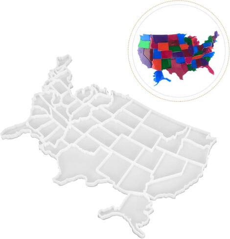 Abaodam الولايات المتحدة الأمريكية قالب السيليكون خريطة الولايات المتحدة علبة الثلج علبة المصاصة الولايات المتحدة الأمريكية لتقوم بها بنفسك قالب الخبز لعيد الميلاد يوم الاستقلال يوم الانتخابات in Kuwait