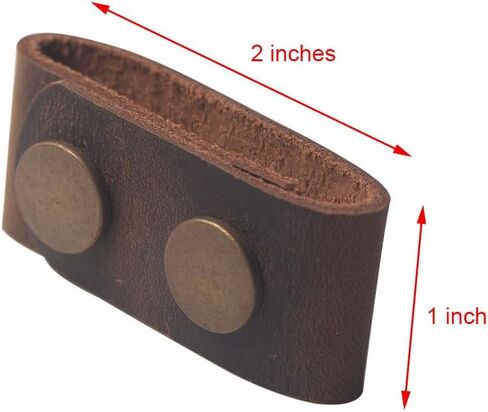 Genuine Leather Duty Belt Keeper with Double Snaps for 2¼" Wide Belt Security Tactical Belt Police Military Equipment Accessories (Set of 4) in Kuwait