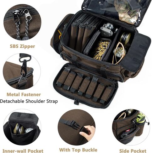 Large Pistol Range Bag Shooting for 5-7 Handguns- Tactical Bag Pistol Cases in Saudi Arabia