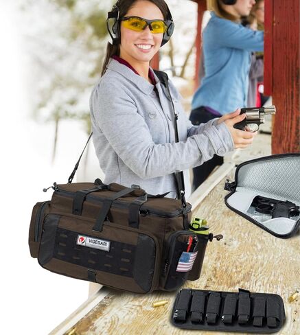 Large Pistol Range Bag Shooting for 5-7 Handguns- Tactical Bag Pistol Cases in Saudi Arabia