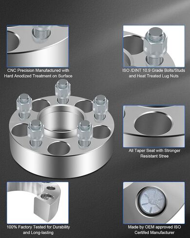 ECCPP 2X 1.5 inch 5 Lug 5x114.3 hubcentric Wheel Spacer 5x4.5 to 5x4.5 fits for Ford Mustang for Mark 7 for B2500 with 1/2" x20 Studs in Saudi Arabia