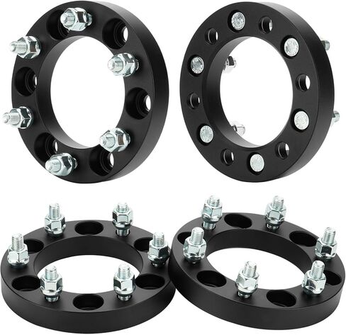 Youxmoto 6x5.5 1'' Wheel Adapters Spacers Fit for Chevrolet Colorado 2004-2014, Fit for Dodge Ram 50 D50, Fit for Ford Ranger 2013-2022, Fit for GMC Canyon 2004-2012 with M12x1.5 Studs in Saudi Arabia