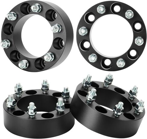 Youxmoto 6x5.5 1'' Wheel Adapters Spacers Fit for Chevrolet Colorado 2004-2014, Fit for Dodge Ram 50 D50, Fit for Ford Ranger 2013-2022, Fit for GMC Canyon 2004-2012 with M12x1.5 Studs in Saudi Arabia