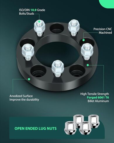 SCITOO 4Pcs 5x4.75 to 5x4.5 Wheel Adapters 1 inch Bore 87.1mm Studs 12x1.5 5 Lug Wheel Spacers No Hubcentric Fit for Chevrolet Corvette 1984-2019,for Cadillac XLR 2004-2009 in Saudi Arabia
