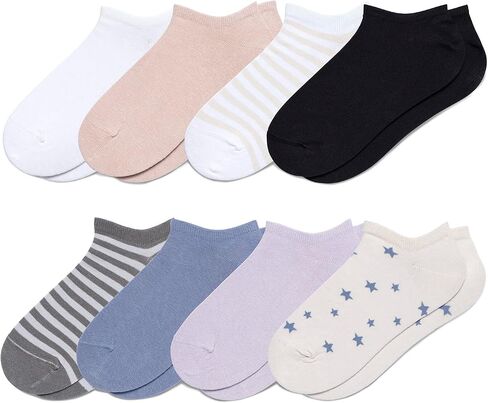 HUE Women's No Show Sport Socks, 8 Pair Pack in Saudi Arabia