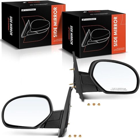 A-Premium Driver Side Manual Door Mirror - Compatible with Chevy Silverado 1500 2500 3500 07-13 & GMC Sierra 1500 2500 3500 - Non-Heated Manual Folding Outside Rear View Mirror in Saudi Arabia