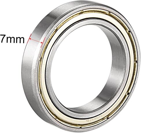 uxcell 6802ZZ Deep Groove Ball Bearing Double Shield 6802-2Z 1080802, 15mm x 24mm x 5mm Carbon Steel Bearings (Pack of 10) in Saudi Arabia