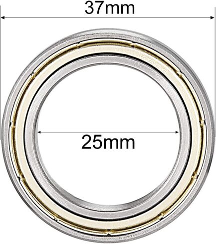 uxcell 6802ZZ Deep Groove Ball Bearing Double Shield 6802-2Z 1080802, 15mm x 24mm x 5mm Carbon Steel Bearings (Pack of 10) in Saudi Arabia
